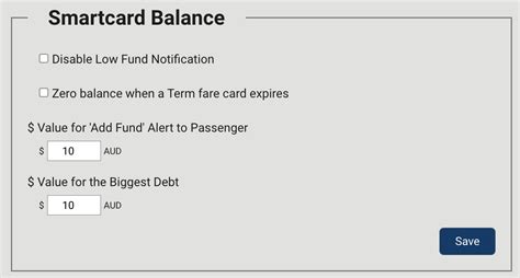 smartcard balance